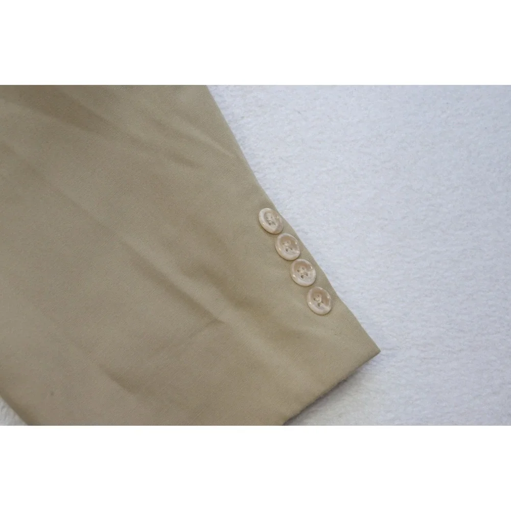 Jos. A. Bank 2 Piece Suit Mens 48XL 40x32 Tan Khaki Cotton Blend Two Button